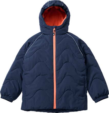 Winterjacke mit Raglanärmeln, blau & orange, Gr. 122/128 PUSBLU