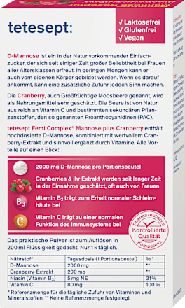 Femi Complex Mannose plus Cranberry Direkt Sticks tetesept