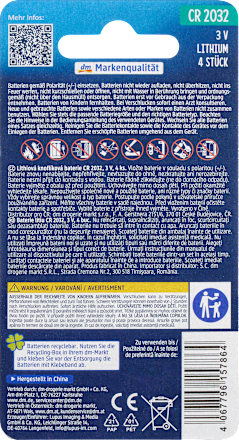 Gumb baterija, litij CR 2032 Paradies