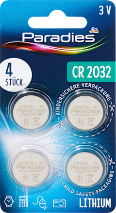 Gumb baterija, litij CR 2032 Paradies