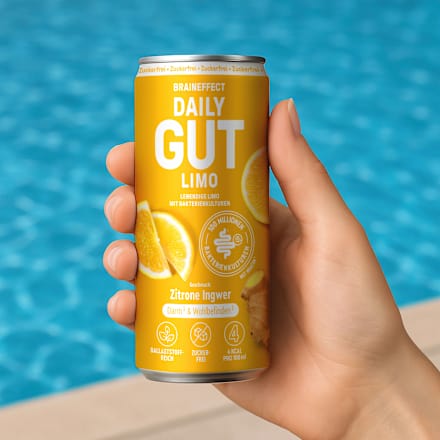 Daily Gut Limo Ingwer Zitrone Geschmack BRAINEFFECT