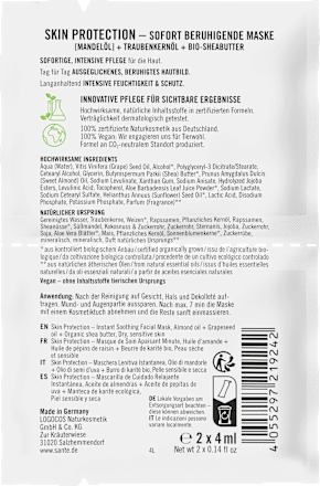 Gesichtsmaske Skin Protection Ceramide (2x4ml) Santé naturally.