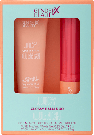 Lipbalm Glossy Duo Juicy Quench Rosy Kiss Gender X Beauty