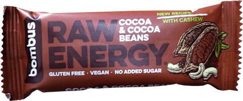 RAW ENERGY bar, kakao&kakao zrno bombus