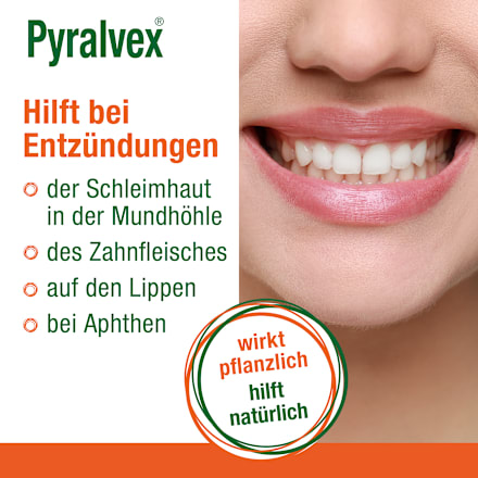 Pyralvex Lösung 0,5g/10ml + 0,1g/10ml, Lösung zur Anwendung in der Mundhöhle Pyralvex