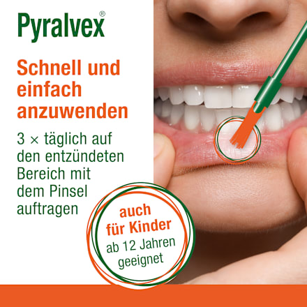 Pyralvex Lösung 0,5g/10ml + 0,1g/10ml, Lösung zur Anwendung in der Mundhöhle Pyralvex