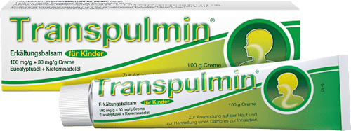 Transpulmin Erkältungsbalsam für Kinder 100mg/g + 30mg/g Creme, Eucalyptusöl + Kiefernnadelöl Transpulmin