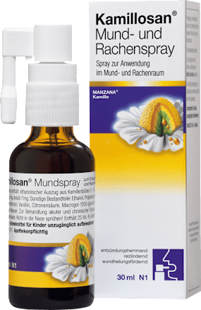 Kamillosan Mund- und Rachenspray zur Anwendung in der Mundhöhle Kamillosan