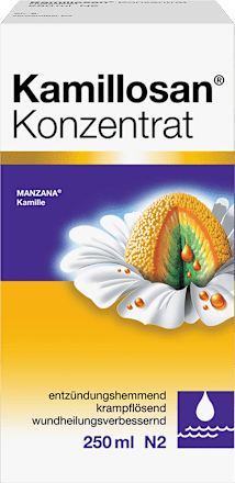 Kamillosan Konzentrat Kamillenblütenauszug 98,91g / 100g, Kamillenöl 0,19g / 100g Flüssigkeit Kamillosan