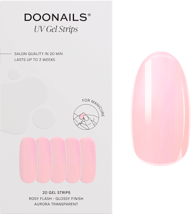 UV Gel Nagelfolien, Gel Strips Rosy Flash Doonails