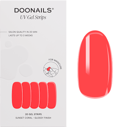 UV Gel Nagelfolien, Gel Strips Sunset Coral Doonails