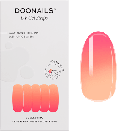 UV Gel Nagelfolien, Gel Strips Pink Ombre Doonails