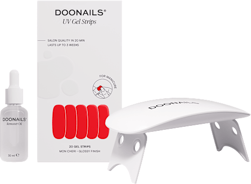 UV Maniküre Starterset, Gel Strips Mon Cheri Doonails