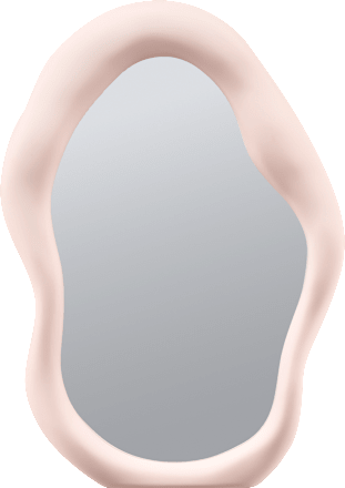 Ogledalo My happy place - bež ebelin