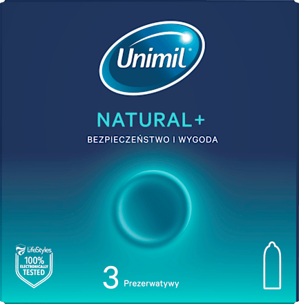 Prezerwatywy lateksowe Natural+ UNIMIL