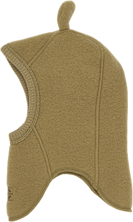 Schlupfmütze mit Merinowolle & Ohren, khaki, Gr. 74/80 Mikk-Line