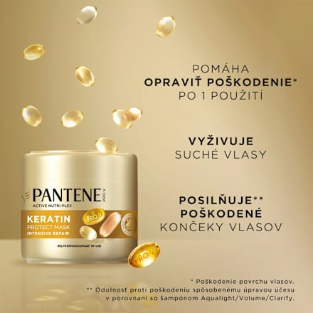 Obnovujúca maska na poškodené vlasy Keratin Intensive Repair PANTENE PRO-V