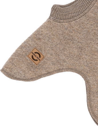 Schlupfmütze mit Merinowolle, braun, Gr. 86/92 Mikk-Line