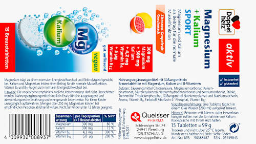 aktiv Magnesium + Kalium Sport Brausetabletten Doppelherz