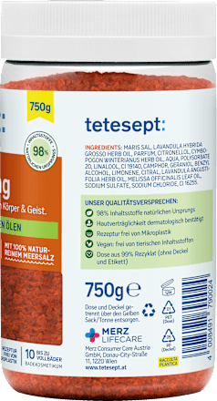 Badesalz Entspannung tetesept
