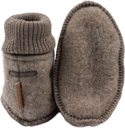 Schuhe mit Merinowolle, braun, Gr. 62/68 Mikk-Line