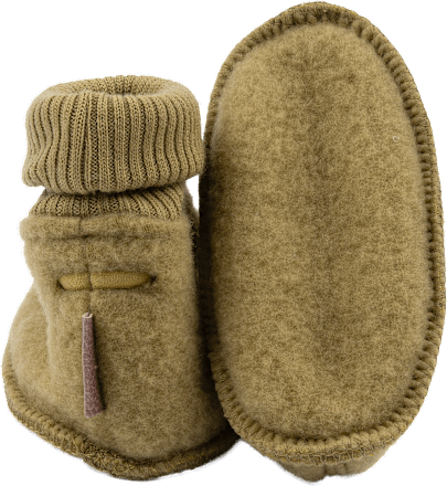 Schuhe mit Merinowolle, khaki, Gr. 74/80 Mikk-Line