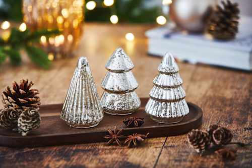 Glas Tannenbaum Silber BRAUNS-HEITMANN