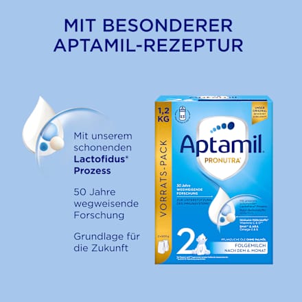 Folgemilch 2 Pronutra nach dem 6. Monat Aptamil