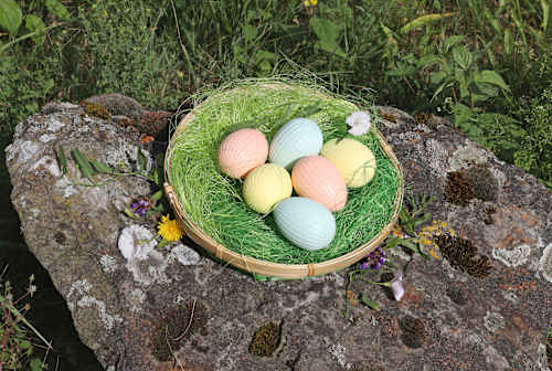 Dekowolle, hell-/dunkelgrün Geroma