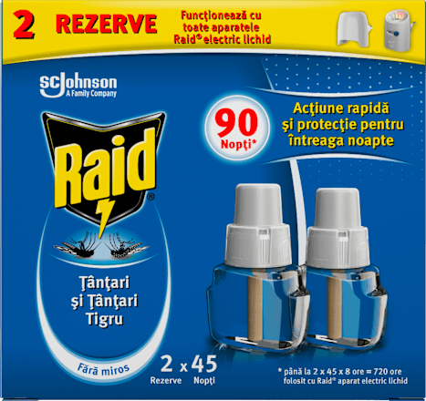 Пълнител за електрически изпарител против комари, 2x27ml Raid