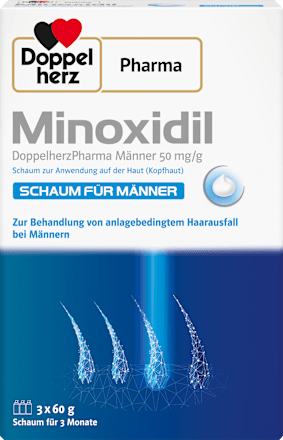 Minoxidil DoppelherzPharma Männer 50 mg/g  Schaum 3x60g Doppelherz