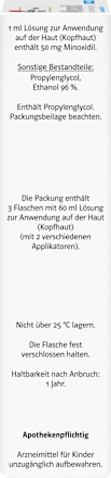 Minoxidil DoppelherzPharma 50 mg/ml Lösung für Männer 3x60ml Doppelherz