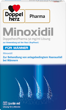 Minoxidil DoppelherzPharma 50 mg/ml Lösung für Männer 3x60ml Doppelherz