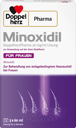 Minoxidil DoppelherzPharma 20 mg/ml Lösung für Frauen 3x60ml Doppelherz