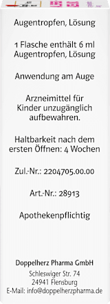 Doppelherz Pharma ALLERGO-AZELIND 0,5 mg/ml Augentropfen Lösung Doppelherz