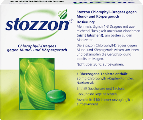 stozzon Chlorophyll-Dragees 20mg überzogene Tabletten stozzon