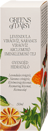 Arclemosó és Sminklemosó Tej Levendula és Narancsvirág GREENS of DAISY