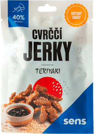 cvrččí jerky s příchutí teriyaki sens