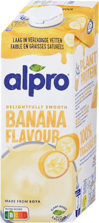Sójový nápoj s banánovou príchuťou alpro