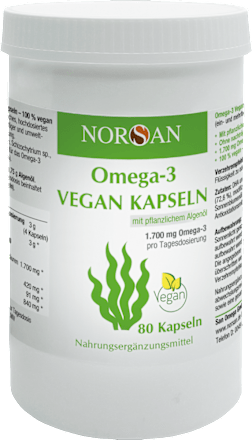 NORSAN Omega-3 Vegan Algenöl Kapseln 80 St NORSAN