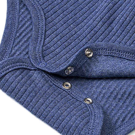 Body Langarm mit Ripp-Struktur, blau, Gr. 74/80 ALANA