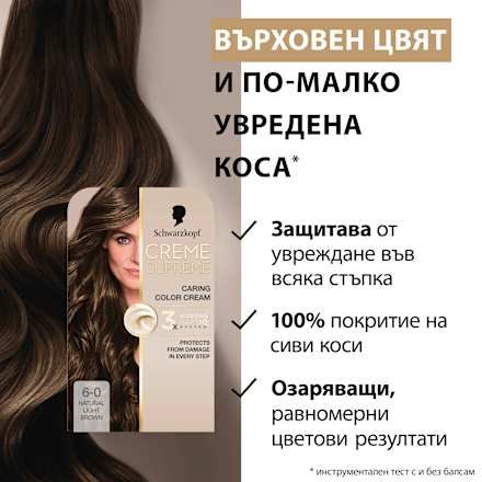 Боя за коса Creme Supreme - Nr. 6-0 Естествено тъмно русо Schwarzkopf CREME SUPREME