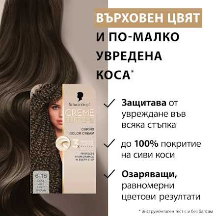 Боя за коса Creme Supreme - Nr. 6-16 Пепеляво тъмно русо Schwarzkopf CREME SUPREME