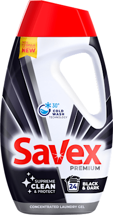 Гел за пране Premium Black & Dark, 24 пранета Savex