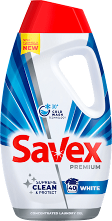 Гел за бяло пране Premium White, 40 пранета Savex