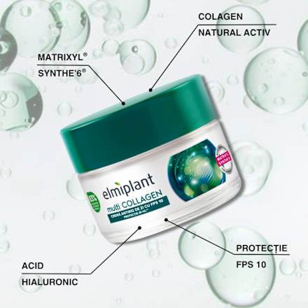 MultiCollagen cremă antirid de zi SPF10 Elmiplant