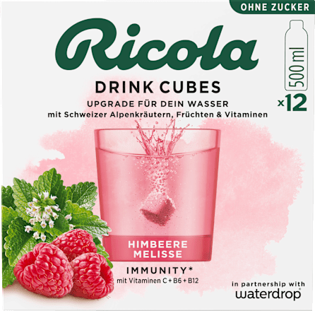 Getränkewürfel Saft Himbeere Melisse Ricola