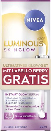 Serum Glow + Lippenpflege Glowy Lips Berry Tinted LSF30 NIVEA