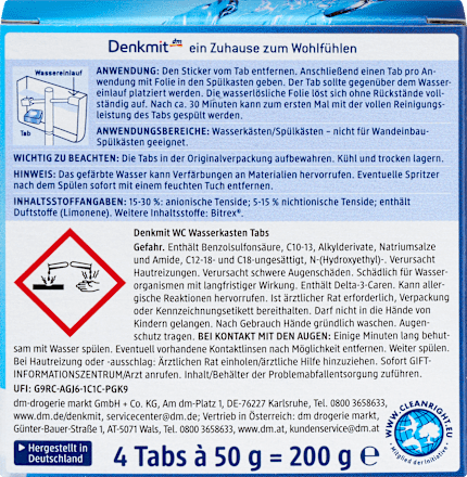 WC Wasserkasten Tabs Denkmit