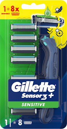 Sensor 3+ borotva Sensitive, 8db betéttel Gillette